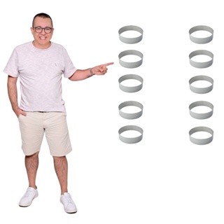 10 Aro Modelador Cortador Forma Pão Hamburguer em Oferta na Shopee