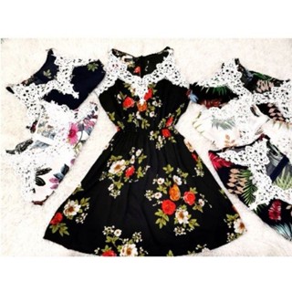 Vestido floral de vescose moda feminina Z26