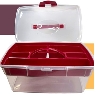 Maleta Costureira Multiuso Plastico Acessorios Grande 6 Compartimentos