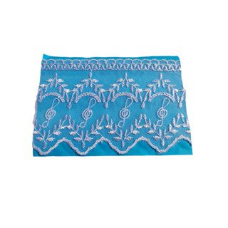 Renda Musical Branca Tule Bordado CRL07