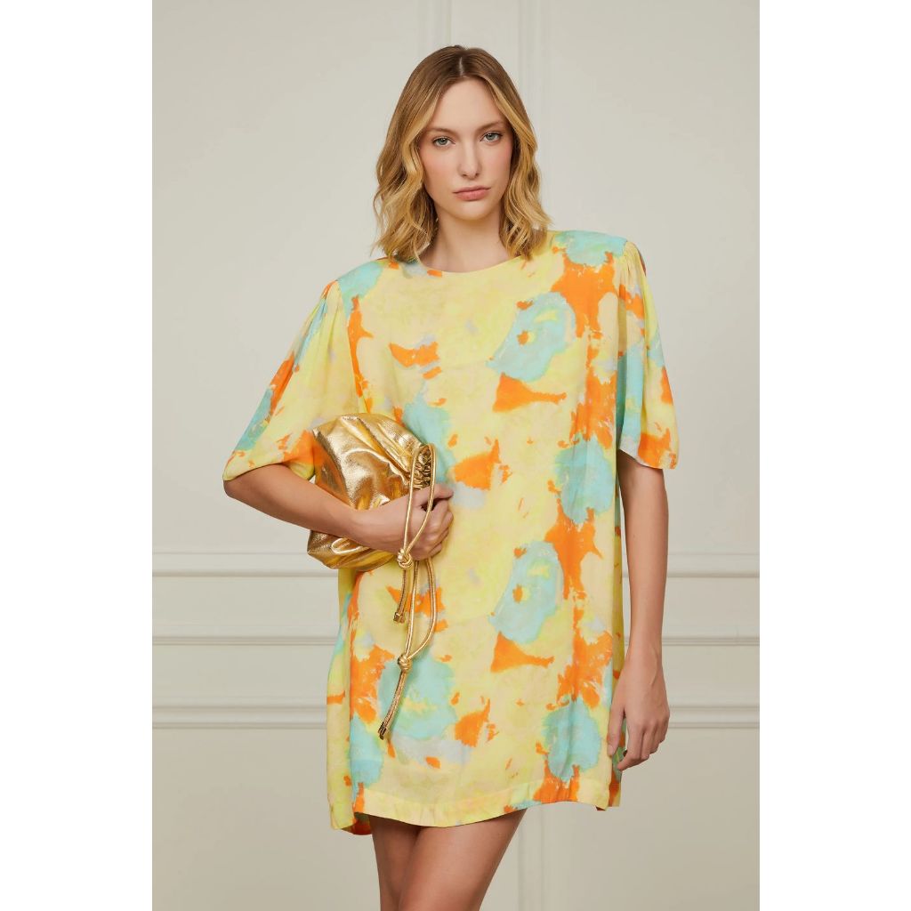 VESTIDO CAMISETA FLORAL AGRIDOCE ANIMALE