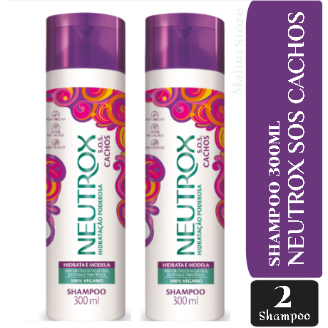 Kit C/2 Shampoo Neutrox SOS Cachos 300ml (02 Produtos)