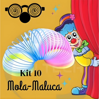 Kit 10 Unidades Brinquedo Mola Maluca Colorida Brinquedo Para Crianças Divertido Anti stress Ideal Festa Lembrancinhas Pronta Entrega