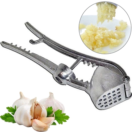 Espremedor De Alho 5 Em 1 Alho e Caroço de Azeitona Aluminio 15CM