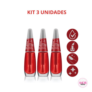 Kit 3 Verniz Intensificador De Vermelho Cobertura Espelhada Impala em Oferta na Shopee