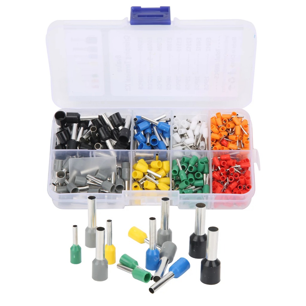 Kit 1200 Peças Terminal Tubular Ilhos Até 10mm Variados ou 400 pçs