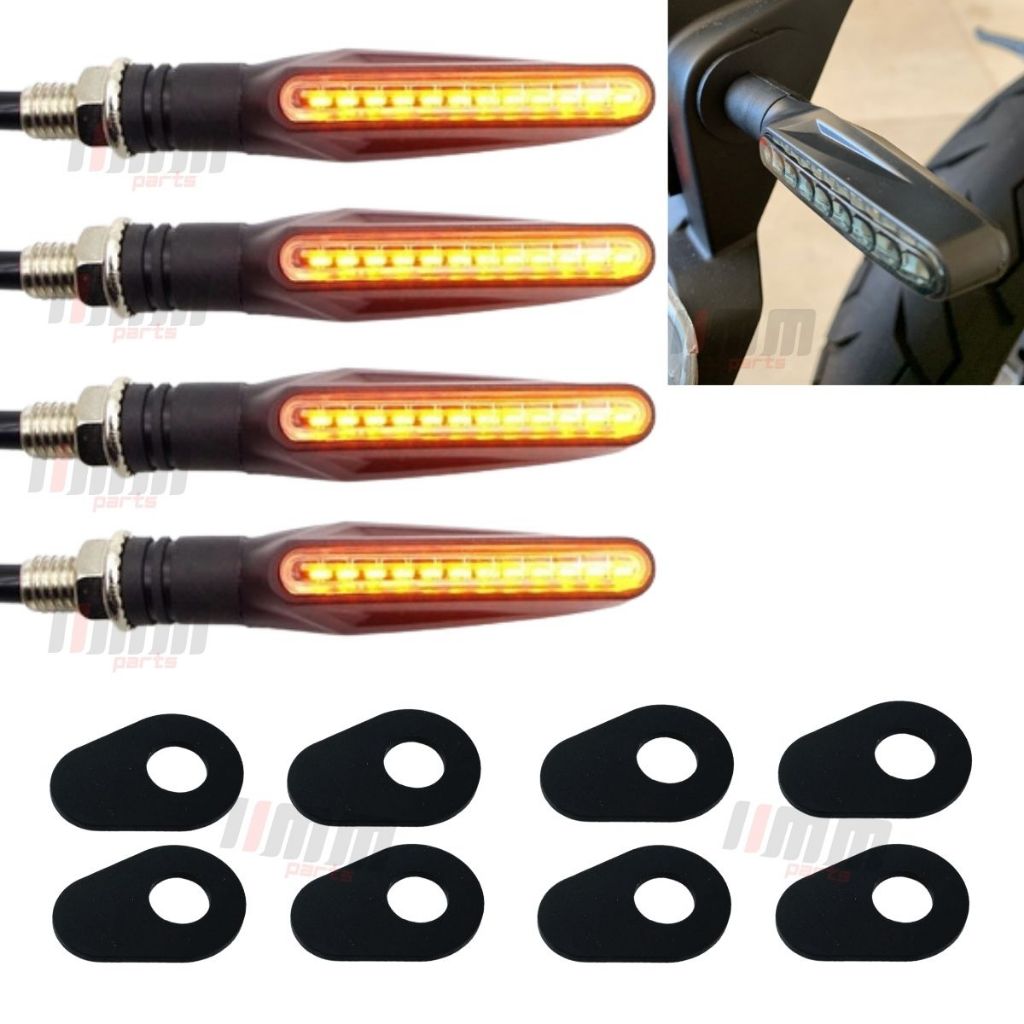 Pisca esportivo Palito LED + Adaptador Honda CBX 250 CB 250 Twister CB 300r  Seta Setas esportivas + bucha de fixaçao CBX250 CB250F CB300R