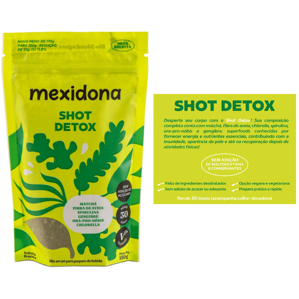 Shot Matinal Detox Vegano Mexidona 150g