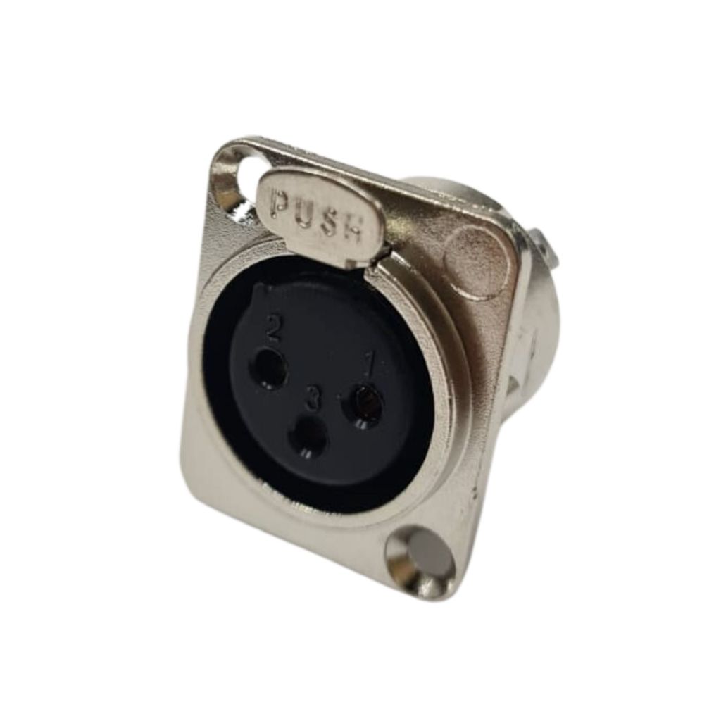 Conector XLR Fêmea Painel HX092 HJH