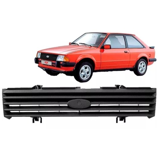 Grade Dianteira Escort 1984 1985 1986 Preta Plástico