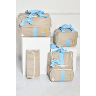 Kit De Bolsa Mala Maternidade 4 peças Personalizado Nome do Bebê em Oferta na Shopee
