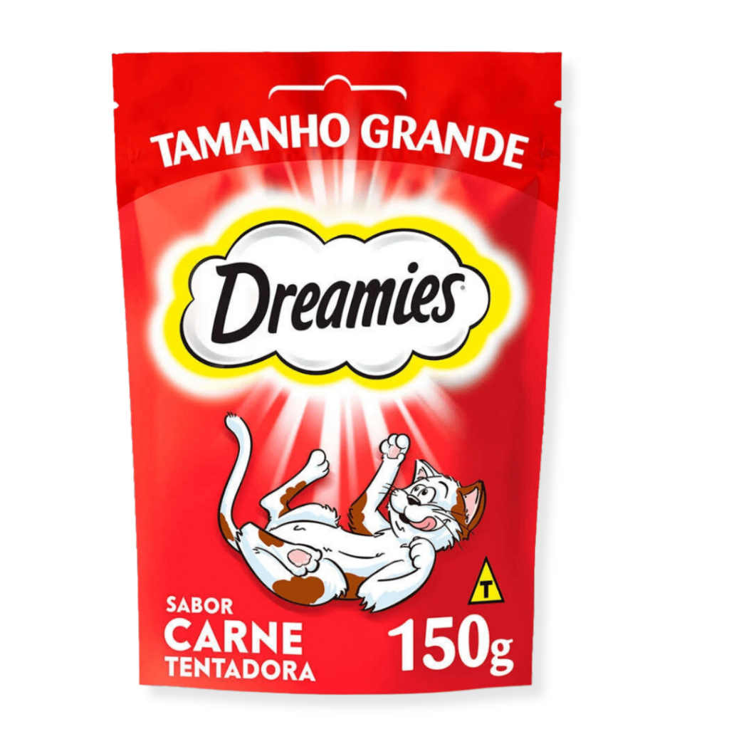 Petisco Pastel para gatos Carne Tentadora Dreamies Grande 150g