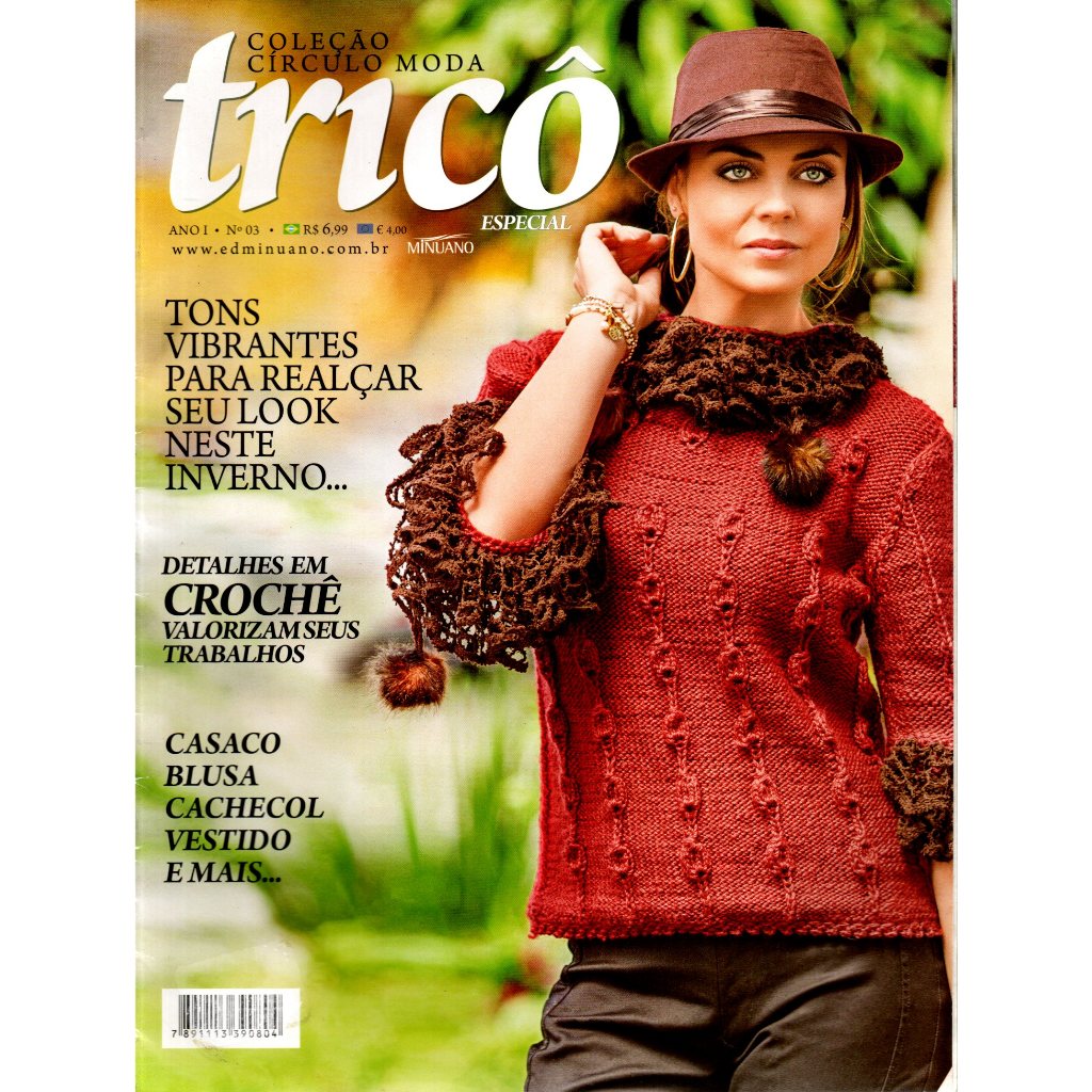 Revista Coleção Círculo Moda Tricô Especial, Ano 1, Nº 03