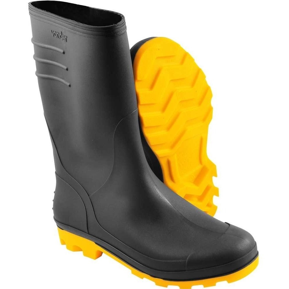 Bota 7 Léguas Borracha PVC Galocha Cano Médio Impermeável Forro Chuva Motoboy IFOOD Entregador Grendene Vonder Amarela em Oferta na Shopee