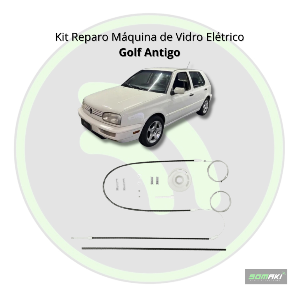 Kit Reparo Máquina de Vidro Eletrico 2/4 Portas Dianteiras Golf Antigo