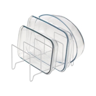 Suporte Organizador de Refratários, Tampas, Frigideiras na cor Branco. em Oferta na Shopee