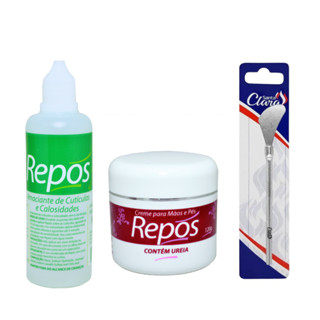 Kit Spa dos Pés Repos Amaciante 150ml + Espatula 222 + Creme Ureia120gr