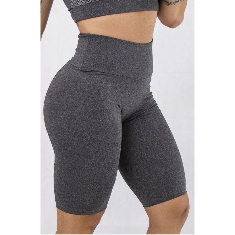 Bermudas Feminina/Coton/ Cintura alta/Academia/roupa feminina/Lisa/fitness