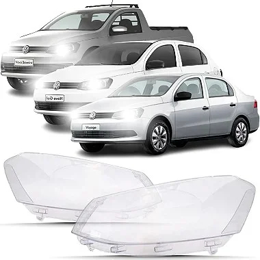 Lente Farol Gol Voyage Saveiro G6 2013 2014 2015 2016 PRINCIPAL FAROLETE MICA ACRILICO POLICARBONATO em Oferta na Shopee