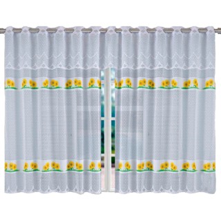 Cortina De Renda Cozinha Botticelli Girassol 2,20m X 1,20m