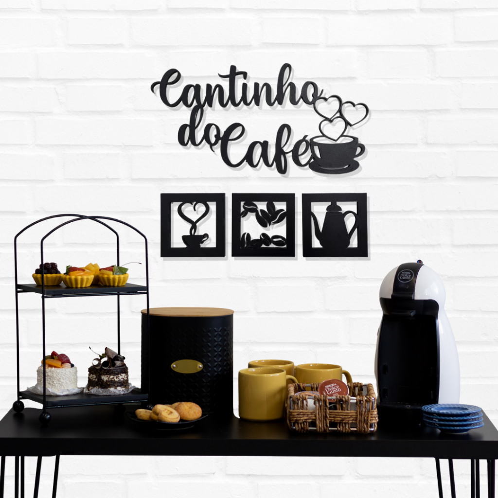 Cantinho do Café Decoracao Quadro Cozinha Alto Relevo MDF