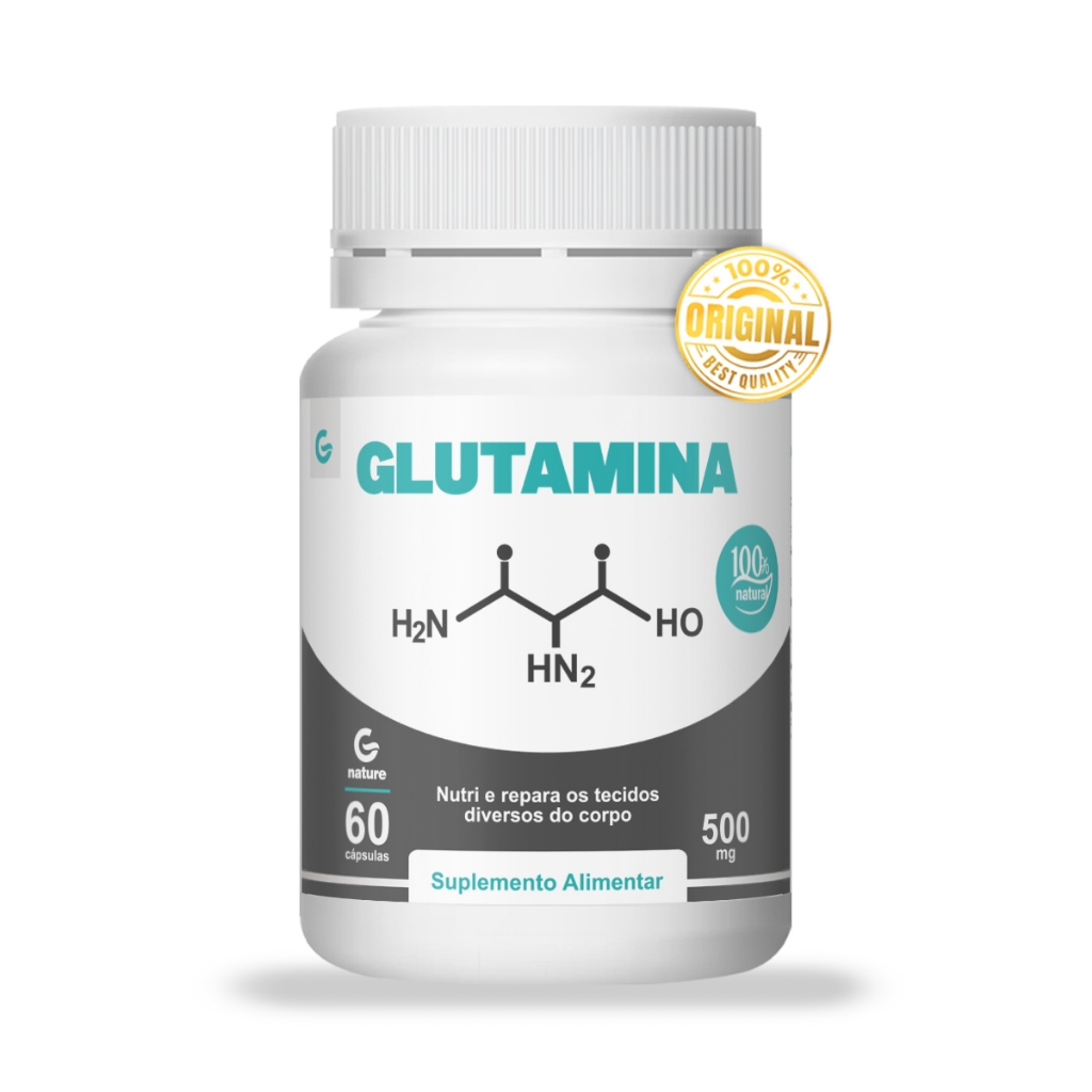 Glutamina 500mg 60 Cápsulas GENATURE Original