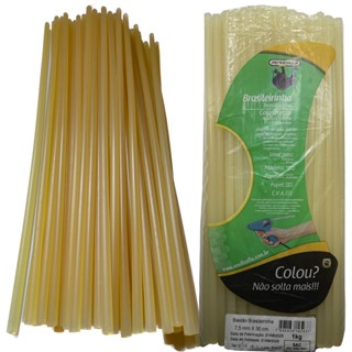Bastão Refil de Cola Quente Amarelo 30cm x 7mm 10pçs