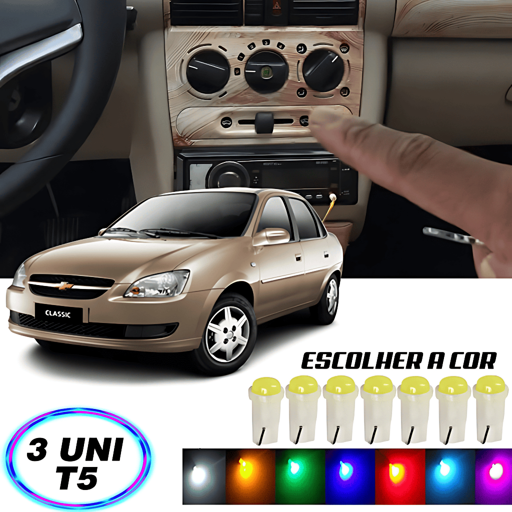 Lâmpada Led Comando De Ar Corsa Classic 3 Peças