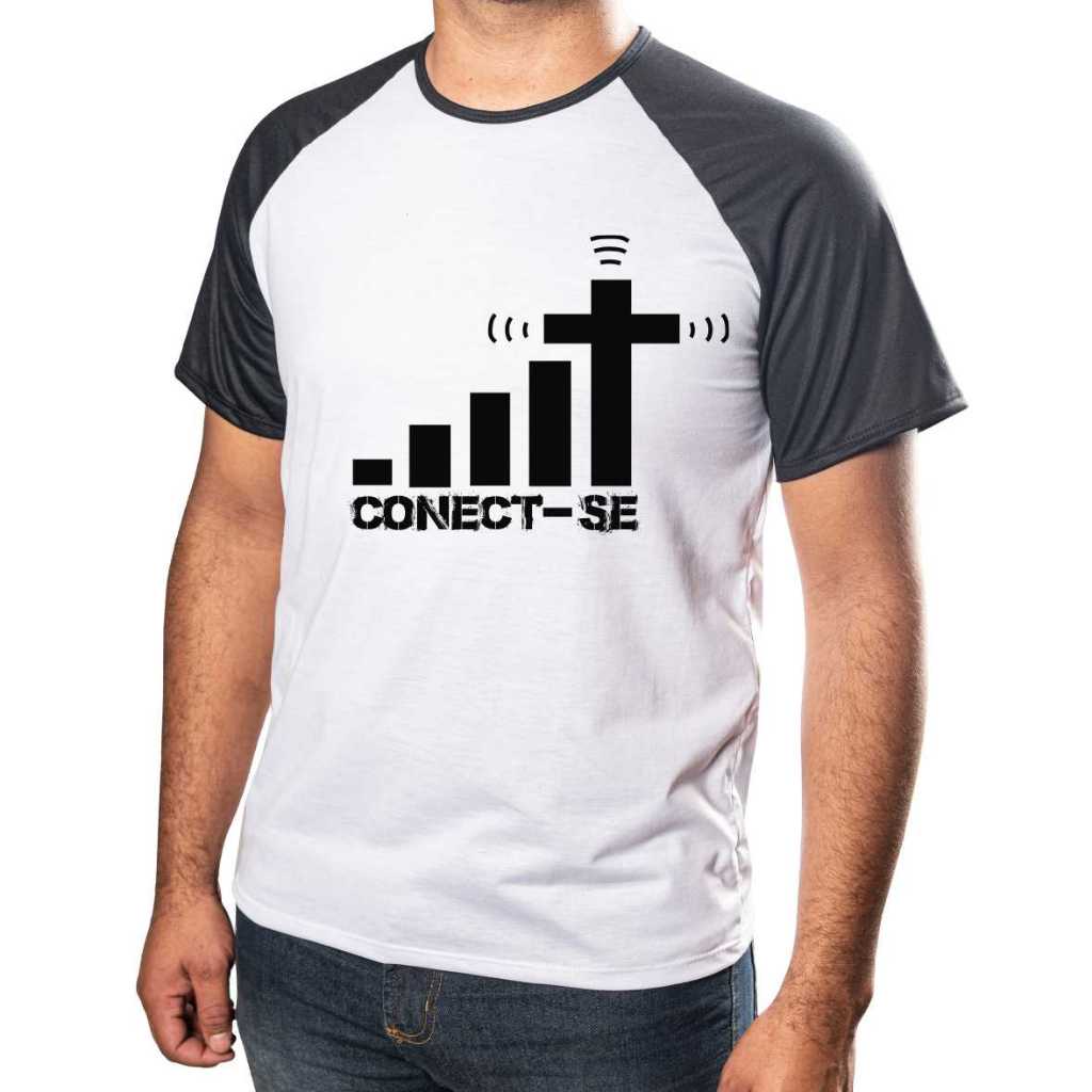 Camisa Personalizada Estampada Evangélica Conect se Ótimo Acabamento E Durabilidade Anti-pilling 100% Poliéster PROMOÇÃO