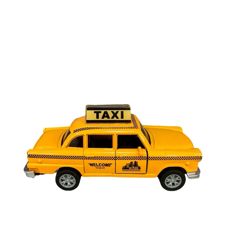 carro carrinho taxi antigo miniatura de taxi amarelo