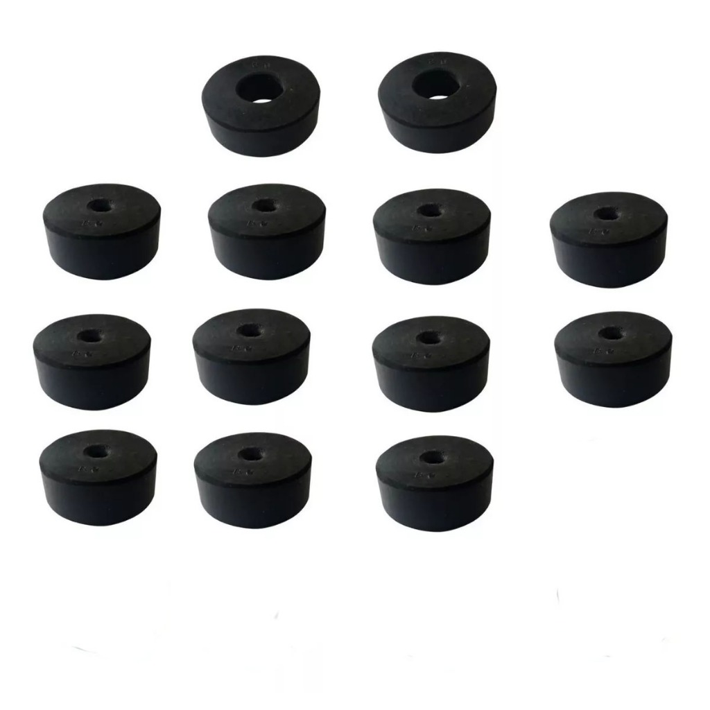 Jogo Calço Borracha Coxim Carroceria 2cm 13pçs Jeep Willys Cj3 Cj5