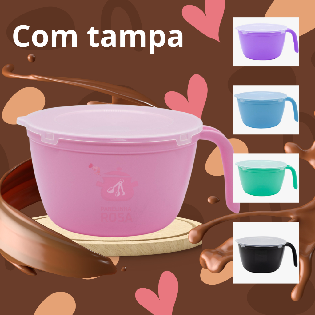 Tigela Panelinha derretedora de chocolate com tampa e cozimento de alimento bowl em Oferta na Shopee