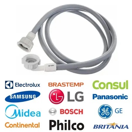 Mangueira Entrada Agua Máquina de Lavar, Lavadora Brastemp, Eletrolux, Consul, LG