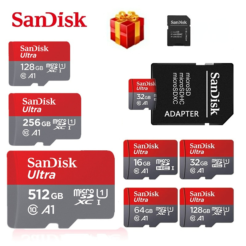 512GB 256GB 128GB 64GB 32GB 16GB Cartão SD Cartão de Memória Micro Classe 10