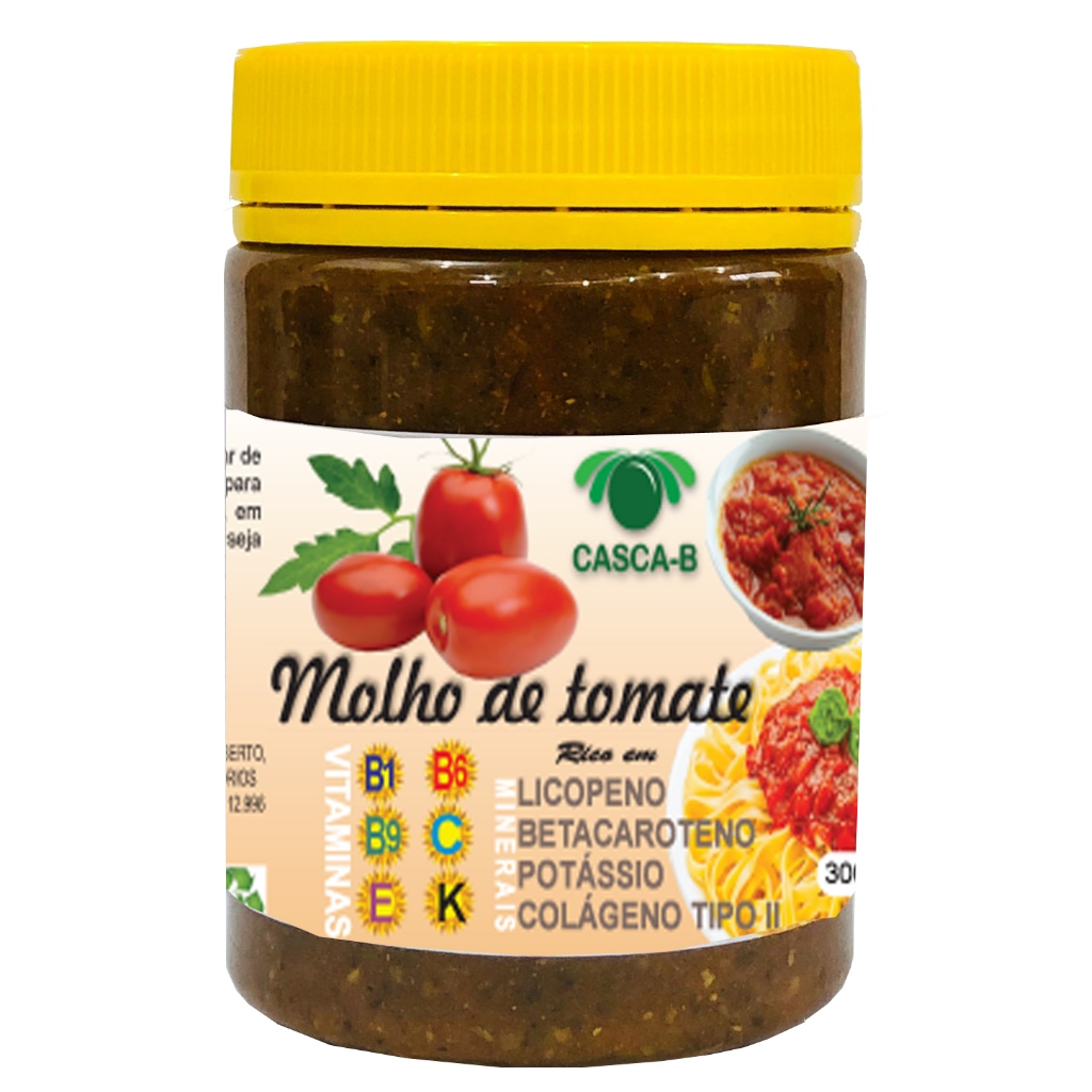 Molho de Tomate Zero Gluten Anti Inflamatório Casca B