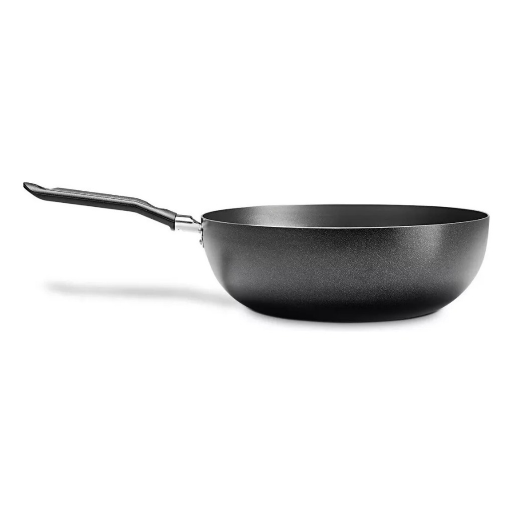 Panela Frigideira Wok Antiaderente Brinox 28 cm 4,1l Preta