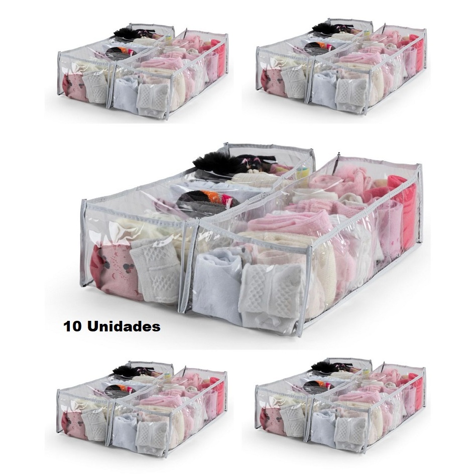 Kit 10 Colmeias Organizadoras Gavetas Closet Armário 10 Divisórias