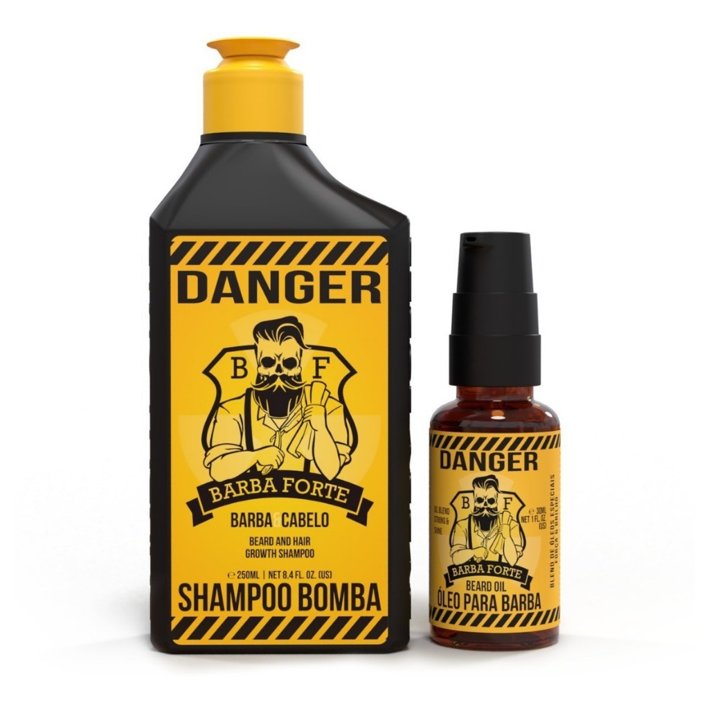 Combo Danger Shampoo E Óleo Barba Forte - 2 Produtos