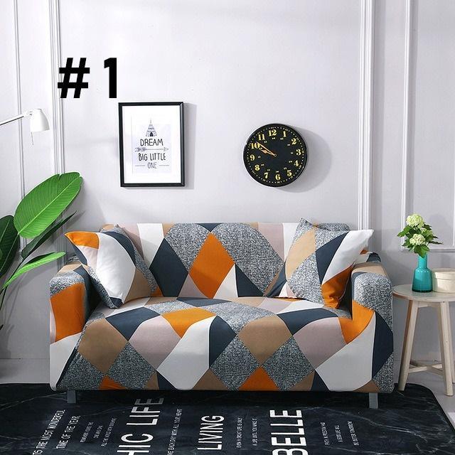 Capa De Sofá Spandex + Fixadores (4,3,2,1 lugares) Estampadas, Pronta Entrega