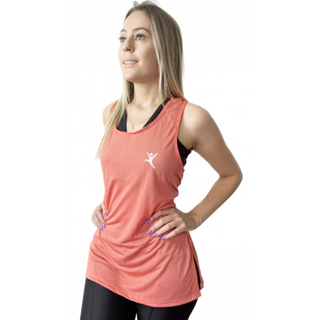 Regata Academia Feminina Tapa Bumbum Long Line Dry Fit Camiseta Sobre Legging em Oferta na Shopee