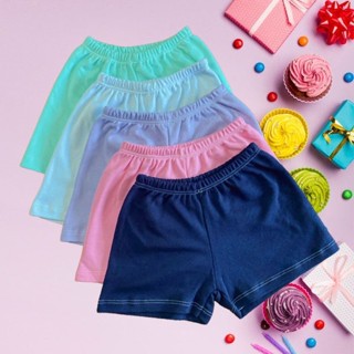 Kit 2 bermuda shorts bebê infantil cores sortidas menino e menina