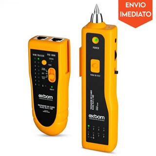 Localizador e Testador de Cabos Kit Zumbidor Telefonia e Rede RJ11 RJ45 Exbom FEPRO-TC350