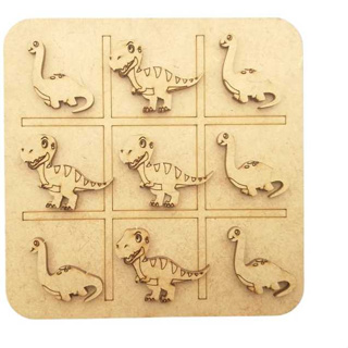 10 Jogos da Velha Dinossauros  Brincadeiras MDF - Madeira em Oferta na Shopee