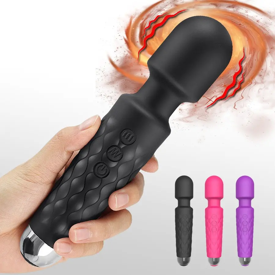 Vibrador Feminino Clitoriano Varinha Mágica Recarregável Ponto G Orgasmo  20 modos-  Silencioso