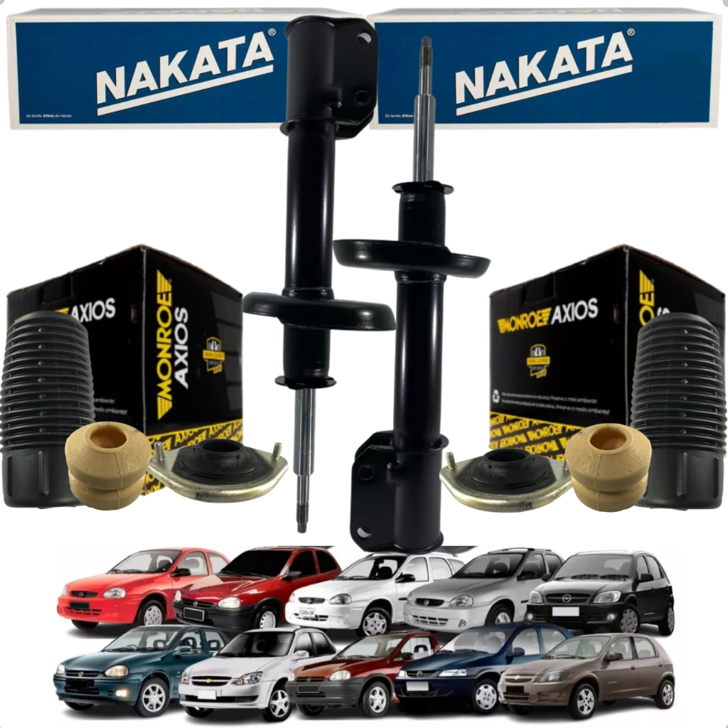 Par Amortecedor Dianteiro Nakata Original Corsa Celta Prisma + Kit Batente Coxim Coifa em Oferta na Shopee
