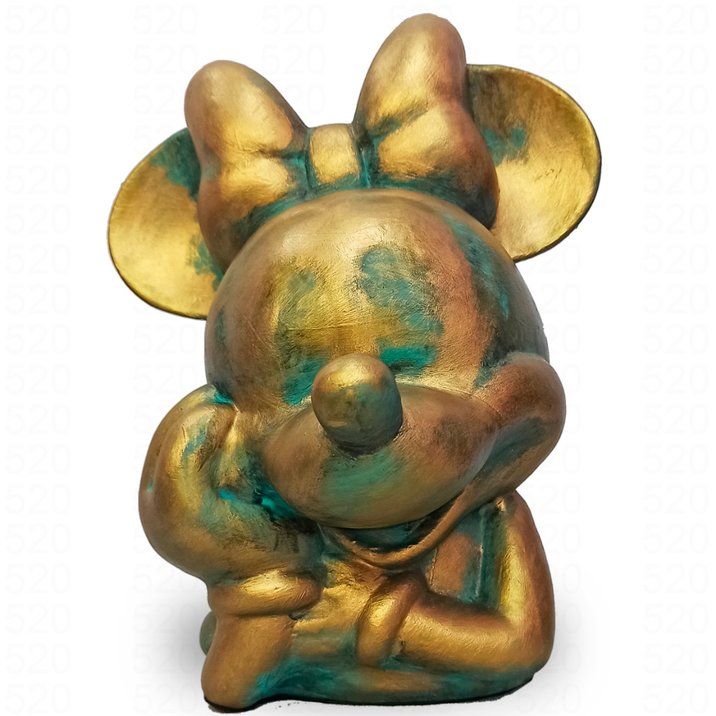 Minnie - Busto de gesso - Bronze Zinabrado Exclusiva Disney