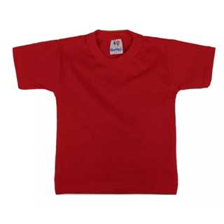 Camiseta Manga Curta, Meia Malha Lisa 100% Algodão P ao 10 em Oferta na Shopee