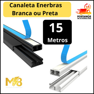 15 Metros Canaleta Organizador de Fios Preta Branca 20x10mm Sistema X Com Fita Adesiva e Divisoria em Oferta na Shopee