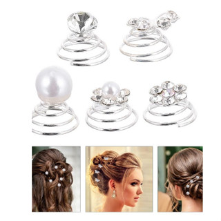 Cartão de pontos claros para cabelo penteado de primavera com strass 10 unidades