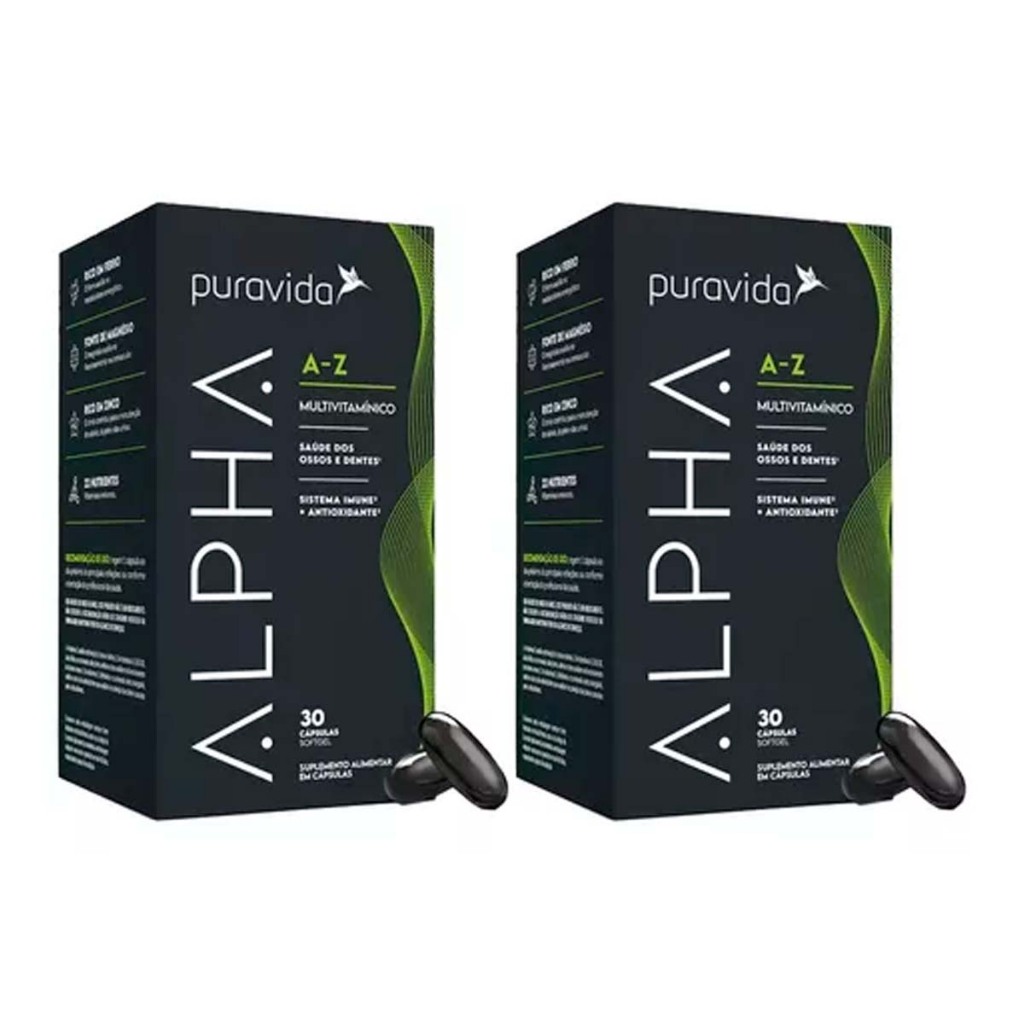 2x Alpha A Z Pura Vida Multivitamínico Premium Para Adultos